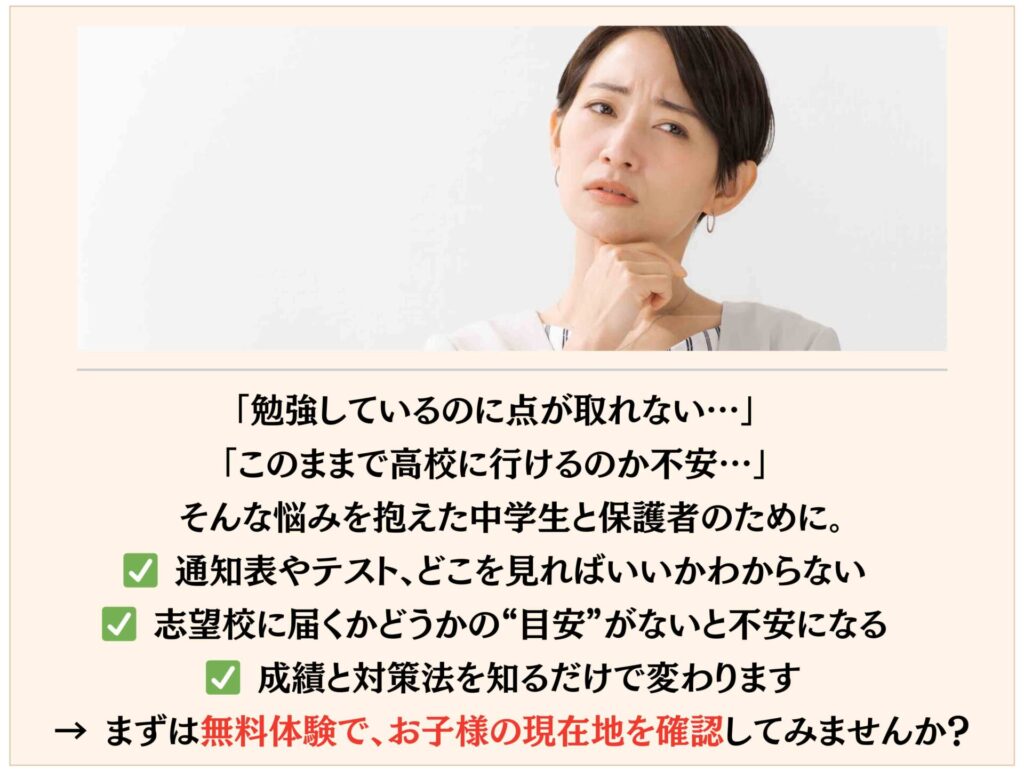 盛岡学習塾 中学生無料体験1画像